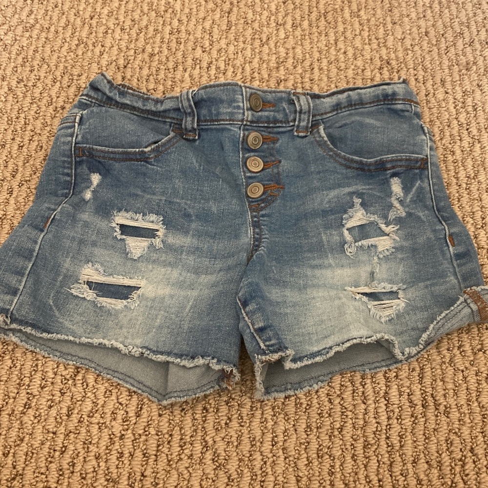 Distressed Denim kids jean Shorts